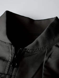 Veste bomber pour homme, logo personnalisé OEM ODM, devant, extérieur, col montant, coupe-vent et respirante - Product Image 3