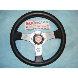 Generic FIAT 500 & 126 Volante Sportivo Luisi + Claxon Fiat Falcon 31 Argento <b>Car</b> <b>Steering</b> <b>Wheel</b> - Product Image 1