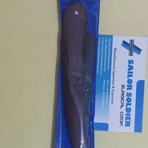 Gran oferta, maquinillas de afeitar rectas con mango de madera para hombre, maquinillas de afeitar clásicas con mango de madera de haya, maquinilla de afeitar afilada de acero inoxidable - Product Image 1