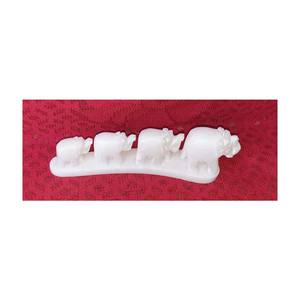 รูปปั้นช้างทำด้วยมืออิตาลีหินอ่อนขัดเงาของตกแต่งบ้านและสำนักงานงานฝีมือหินที่สวยงาม - Product Image 3