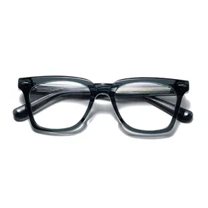 Figroad, marcos de anteojos de lujo, logotipo personalizado, gafas de acetato para hombre con patrón impreso a la moda, Marcos ópticos de diseño italiano para lectura