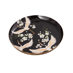 Best Material Round Aluminum <b>Serving</b> <b>Tray</b> With Antique <b>Gold</b> Leaf Design Luxury Decorative Centerpiece For Home And Dining Decor - Product Image 3