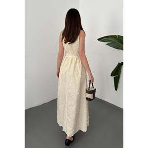 Robe brodée écru - Ecru - Product Image 5