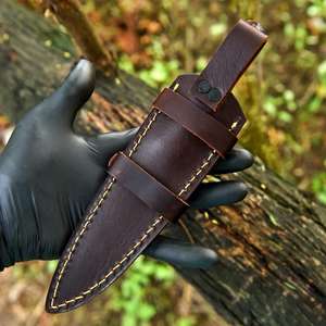 มีดล่าสัตว์ระดับพรีเมียม เกรดอุตสาหกรรม ราคาโรงงาน OEM มีดพับใบเดี่ยวพร้อมด้ามทำจากเขาแกะธรรมชาติ - Product Image 6