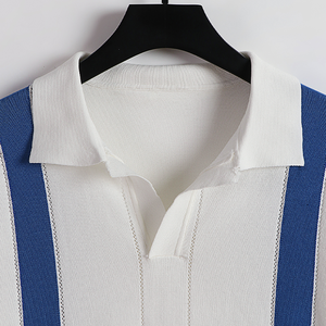 Camiseta de punto completa personalizada para hombre, diseño liso, talla grande, estilo de punto suave para uso casual - Product Image 3