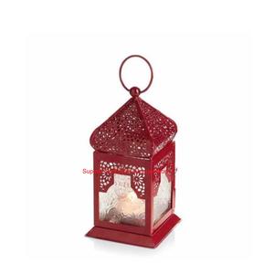 Stylish <b>Red</b> Metal Decorative Lantern <b>Candle</b> Holder Modern Style Hanging & Tabletop Iron & <b>Candle</b> Holder For Garden Party Decor - Product Image 2