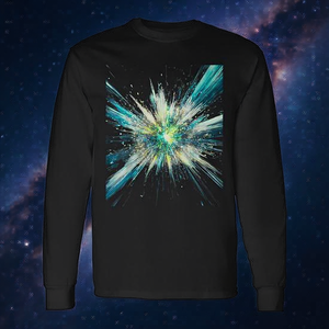 Camiseta de Manga Larga con Diseño de Supernova y Explosión Cósmica Vibrante, Arte Abstracto Espacial, Producto Promocional - Product Image 3