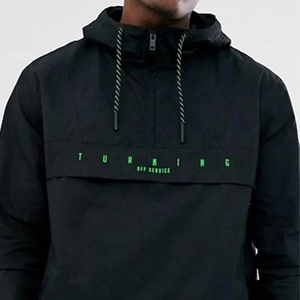 OEM Quart Zip Pullovers Windproof Track Jacket Custom Logo Print Nylon Windbreaker 2 Piece Set for Outdoor Sports Gym Tracksuits - Product Image 5