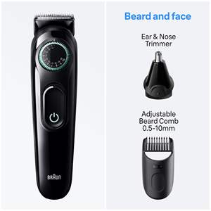 Tondeuse sans fil 3-en-1 pour homme, série 3, lame ultra-affûtée pour la barbe, les oreilles et le nez, autonomie de 50 minutes, alimentation par batterie - Product Image 6