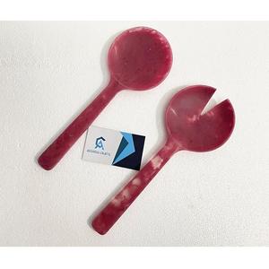 Bobinas creativas, juego de servidor de ensalada de resina, juego de cuchara de ensalada de tendencia, utensilios de cocina, herramientas de ensalada personalizadas, vajilla, herramienta de cocina de resina - Product Image 2