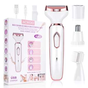Afeitadora Eléctrica 4 en 1 Indolora para Mujer, Resistente al Agua IPX7, para Bikini, Rostro, Nariz, Axilas y Uso en Autocaravanas - Product Image 3