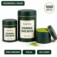 Poudre de Matcha de qualité cérémonielle SukeVita, prête à la vente, en boîte de 30g ou 100g, étiquette privée, thé vert Matcha pur, coffret cadeau