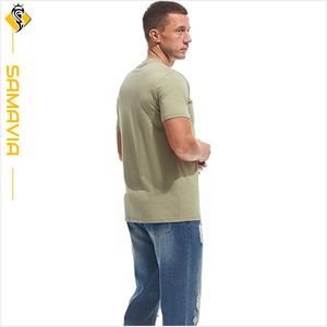 <b>Men's</b> T-<b>shirts</b> 100% Cotton <b>Men's</b> T-<b>Shirts</b> Custom Logo Plain Short Sleeve Tee OEM Ready to Ship Casual Round Neck Bulk Wholesale - Product Image 3