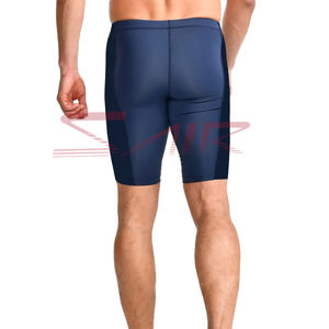 Meilleures ventes de shorts de compression pour hommes avec logo personnalisé tissu en toile motif solide vêtements d'entraînement anti-rides-Vente en gros - Product Image 2