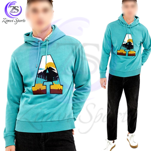 เสื้อฮู้ดผู้ชายผ้าคอตตอนโพลีเอสเตอร์ระบายอากาศได้ดีปักลายเฮฟวี่เวทพร้อมโลโก้ตามสั่ง - Product Image 6