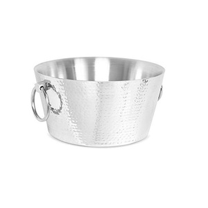 Cubitera Grande Moderna de Lujo en Acero Inoxidable Martillado Dorado Mate para Botellas de Vino, para Hogar, Hotel, Eventos y Bares - Product Image 5