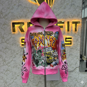 เสื้อฮู้ดผู้ชายพิมพ์ลายพัฟมีซิปแบบมืออาชีพ - Product Image 5