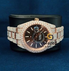 Nuevo Reloj de Lujo con Diamante Moissanite, Cristal Esmerilado, Analógico, para Adultos, de Acero Inoxidable, con Fecha Automática, Movimiento ETA, 41 mm - Product Image 3