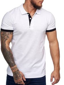 Polo de golf 100% coton pour hommes, style décontracté à manches courtes avec fonction anti-rides, motif brodé taille XL - Product Image 2