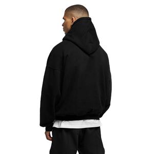 Sweats à capuche 100% coton avec broderie 3D Tie Dye et Stonewash Solid Pattern Impression numérique Logo avant Coupe ample - Product Image 5