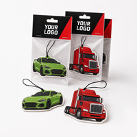 Désodorisant de voiture suspendu sur mesure, imprimé double face, pour rétroviseur, idéal pour camions, véhicules et ateliers de detailing auto