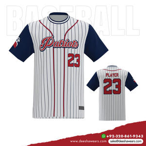 Jersey de Béisbol con Cuello Redondo, Diseño Personalizado, Uniforme de Equipo, Absorbe la Humedad, Anti-UV, Transpirable, Secado Rápido, Antibacteriano, Deportivo - Product Image 3