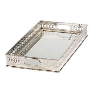 Elegant Metal And Mirror <b>Tray</b> Designed For Vanity Decor Serving <b>Jewelry</b> Display And Stylish Home Organization - Product Image 2