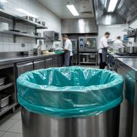 Sacs poubelles jetables thermoscellables prêts pour la personnalisation, imprimés en héliogravure, en PE, marque HONGLI, certifiés REACH pour usage domestique