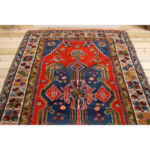 Tapis vintage 5,7x9,2 pieds, tapis turc, tapis en laine rouge à motifs floraux - Product Image 3