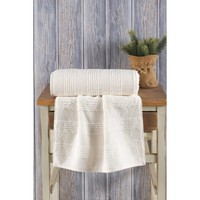 Serviette de toilette Varol Lavin 100% coton premium 50x90cm, motif carré brodé, douce et compressée, pour la maison, la cuisine et les enfants