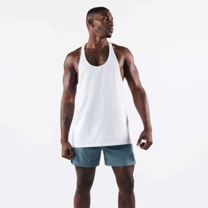 Custom <b>Men</b> Fitness Bodybuilding Moisture Wicking <b>Muscle</b> Stringer Gym Wear Sleeveless <b>Vest</b> <b>Fit</b> Sport Stringer Tank Tops - Product Image 2