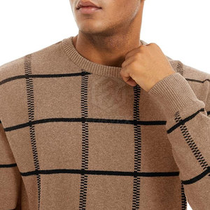 Pull en tricot d'hiver moderne à faible MOQ avec motif uni, texture chaude et respirante et logo frontal - Product Image 4