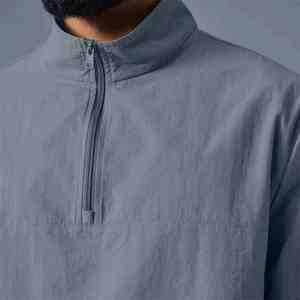 Camiseta de Manga Corta para Hombre, Ligera, de Alto Rendimiento, con Cuello Alto y Cierre de Cremallera, Corte Regular, de Alta Calidad, Mezcla de Poliéster/Algodón - Product Image 6