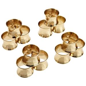 Nouveau Style côté perlé bordure métal argent ronds de serviette pour la maison fêtes de mariage dîner Table décor porte-serviettes - Product Image 6