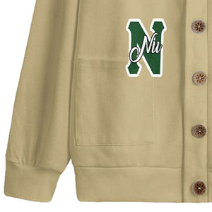 Cardigan en molleton tricoté boutonné à col en V Logo brodé personnalisé pour vêtements d'université/d'équipe TITLISTS - Product Image 5