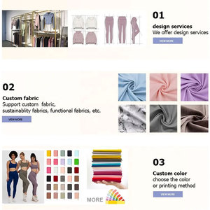 Vente en gros d'ensembles de fitness pour femmes personnalisés nouvelle tendance ensemble de yoga 2 pièces à manches longues grandes tailles bouton brodé solide - Product Image 5