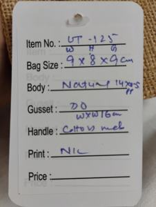 Petit sac cadeau de mode écologique en jute naturelle Poignées en toile de coton | Fourre-tout réutilisable | Mini fourre-tout urbain indien uni - Product Image 4