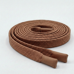 Cordones Planos con Logotipo Personalizado |   Cordones trenzados de poliéster/algodón para sudaderas y pantalones con puntas de plástico/silicona/metal OEM - Product Image 2