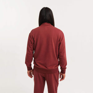 Mens Brown Quarter <b>Zip</b> <b>Hooded</b> Sweatshirt Soft Fleece Warm Pullover Long Sleeve Casual Top Comfortable Winter Wear 100% Cotton - Product Image 5