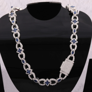 Cadena de Cuello Exclusiva de Estilo Hip Hop con Brillante Estilo de Diamante Moissanite para Usuarios de Joyería Urbana Contemporánea - Product Image 3