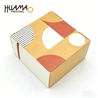 Boîte en papier pliable personnalisée OEM avec logo, écologique, gaufrée, motif géométrique, pour emballage de mariage et de fête, vente en gros