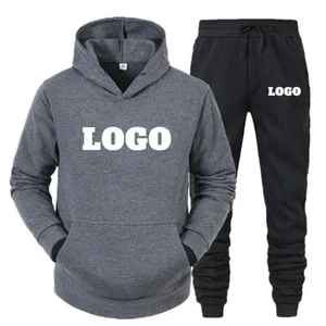 Vêtements de sport pour hommes avec logo personnalisé et conception coupe-vent ensemble de survêtements de gym à capuche imprimé survêtement de fitness pour hommes - Product Image 5