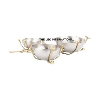 Cuenco decorativo pulido brillante, bordes únicos de Metal de aluminio, artículos de cocina de alta calidad, cuenco para mesa de comedor - Product Image 2