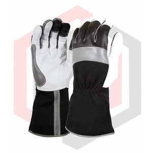 ถุงมือเชื่อมหนังแพะสีขาวถุงมือทำงานป้องกันแบบกำหนดเอง - Product Image 1