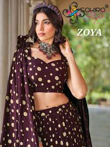 Best Quality Ethnic Georgette <b>Lehenga</b> Choli with Dupatta Embroidery Work for Wedding and Party - Product Image 2