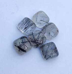 พลอยเจียระไนแบบเหลี่ยมเพชรพลอยแท้สีดำพลอยควอตซ์แบบหลวมการรักษาอัญมณีที่มีคุณภาพ - Product Image 3