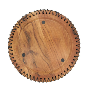 Assiettes rondes en bois massif Style de conception campagnarde durable sur mesure à vendre - Product Image 2