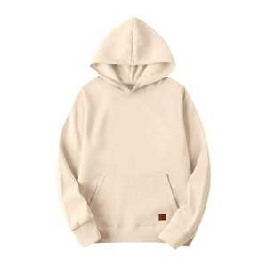 Sweat à capuche en polaire pour homme, couleur unie, coupe décontractée, sweat à capuche avec poche, manches longues, pull-over d'automne - Product Image 5