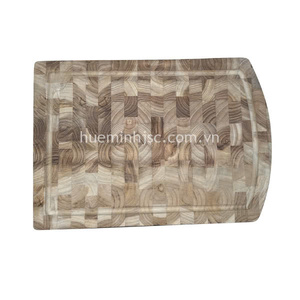 เขียงไม้อะคาเซียทำจากไม้ที่มีด้ามจับเป็นมิตรกับสิ่งแวดล้อมและทนทานดีไซน์หรูหราทันสมัยสำหรับอาหารปรุงสุกพิซซ่าสเต็ก - Product Image 1