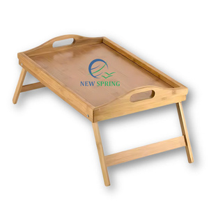 Vente directe en usine plateau de service rectangulaire en bois écologique avec poignées ustensiles de cuisine artisanaux pour le stockage et le service - Product Image 6